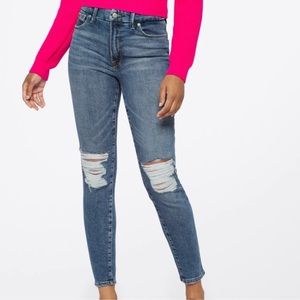 Good American Good Legs Split Back Pocket Jean in Indigo 234